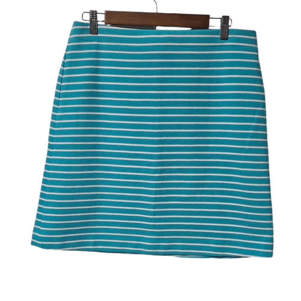 Talbots | NWT Teal/White Stripe Skirt w/Pockets